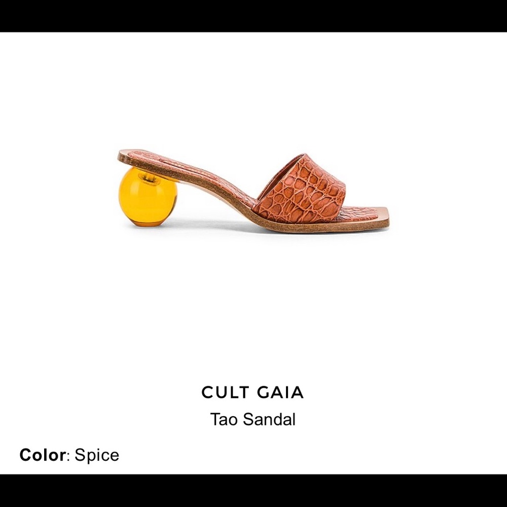 Cult Gaia Croc Tao Sandals in Spice sz 37